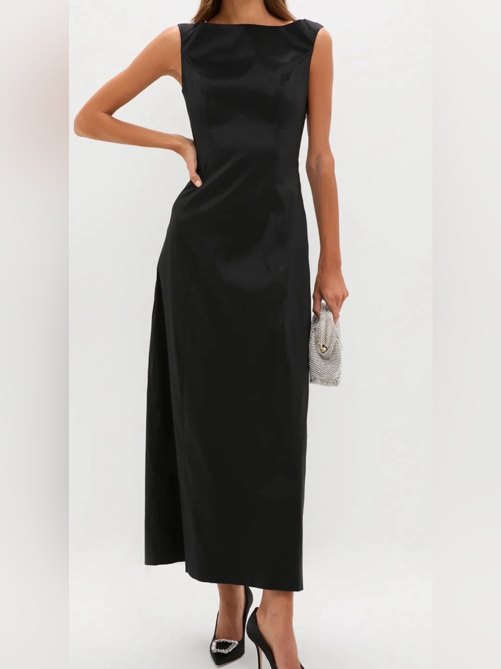 Stunning Tuckernuck Black Taffeta Maxi Dress. Breakfast at Tiffany’s look!
